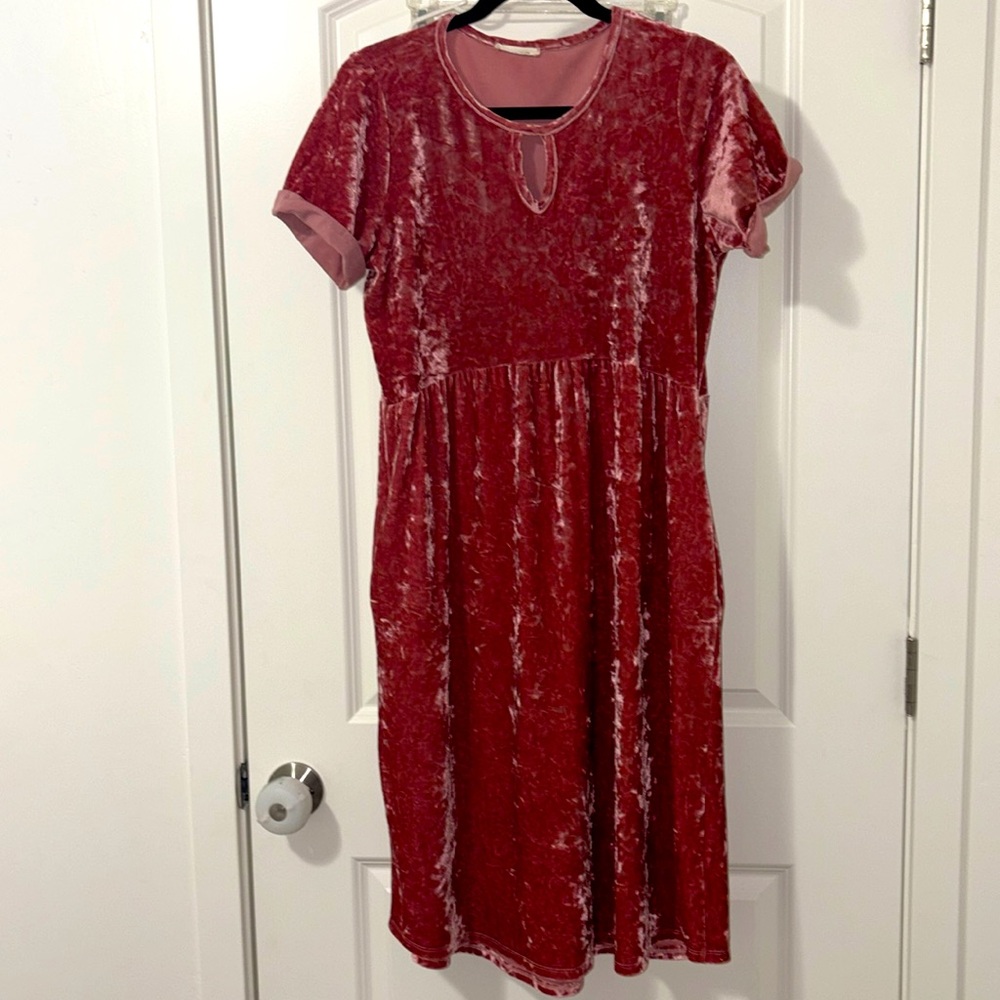 EUC Crushed Velvet Dress
